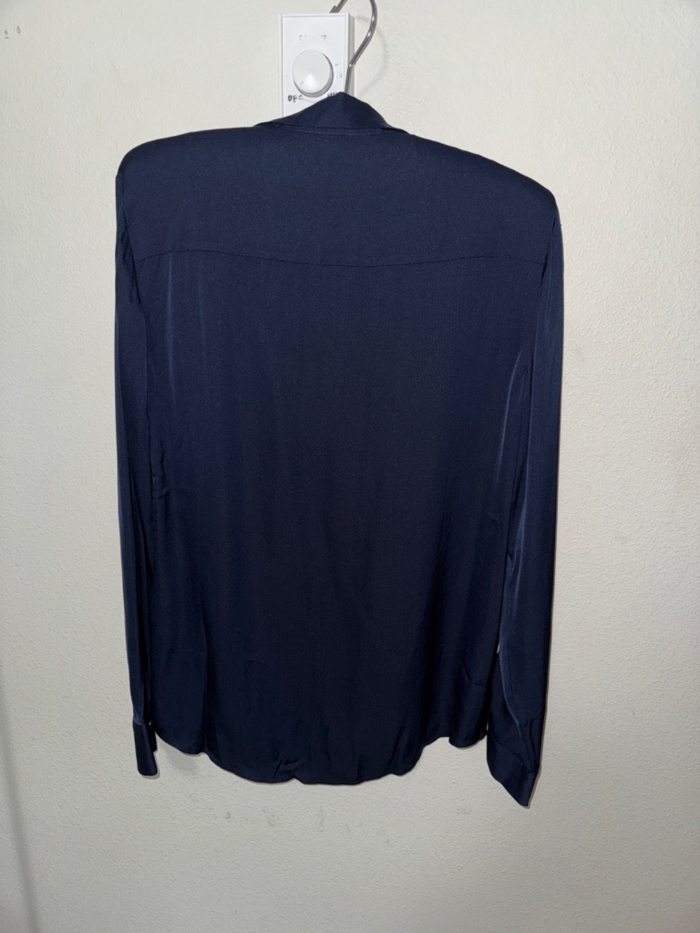 Washable Stretch Silk Notch Collar Blouse - Picture 4 of 4